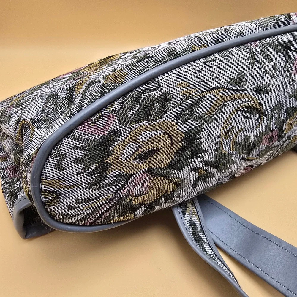 Vintage Floral Tapestry Tote Bag Set 3pc Shoulder Bag Key Holder Eyeglass Case
